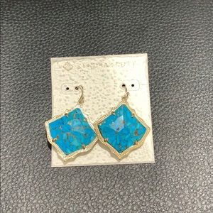 Kendra Scott Turquoise Gold Earrings